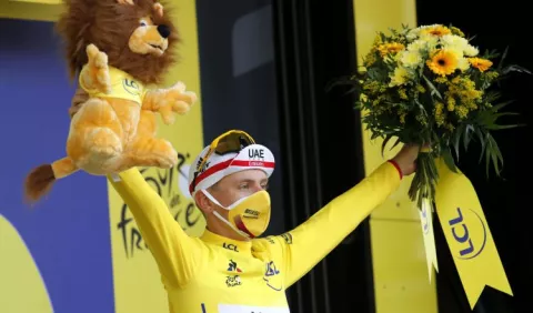 Pogacar no pensó que podría ganar la etapa y apoderarse  del maillot amarillo