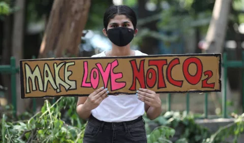 Día de Acción Global por el clima; jóvenes  se manifiestan 