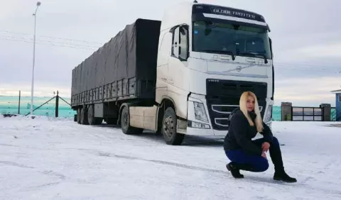 Gabriela Da Cruz,  desafía las bajas temperaturas y el peligroso hielo en la carretera hasta el fin del mundo