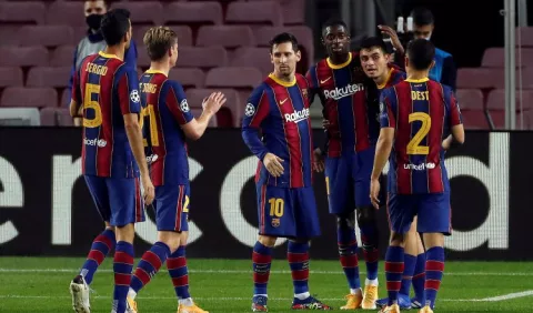 Barcelona golea en la Champions y Ansu Fati lo festeja