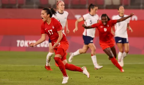 Canadá dio la sorpresa a Estados Unidos en el fútbol olímpico femenino