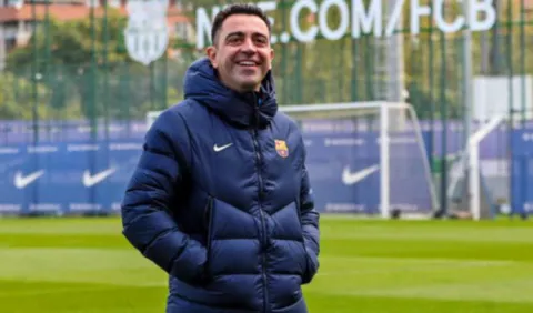 Xavi Hernández y su primer entrenamiento como técnico del Barcelona