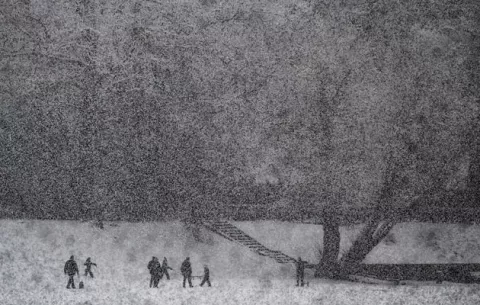 Las fuertes nevadas azotan el sur y este de Alemania y se  dificulta el tráfico aéreo
