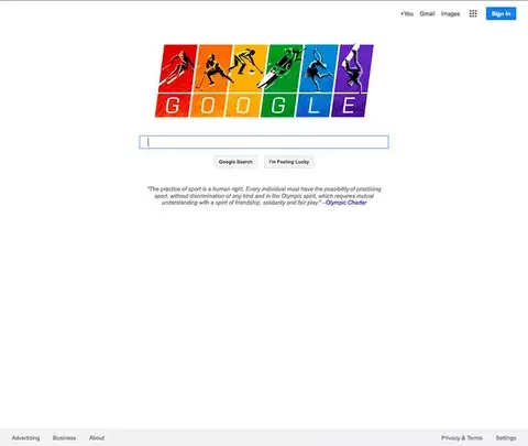 Google colorea con arcoíris su doodle olímpico 