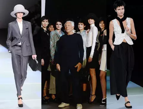 Armani boy-chic en Fashion Week de Milán