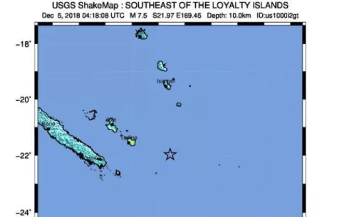 Terremoto de magnitud 7,5 sacude Nueva Caledonia, con posibilidad de tsunami