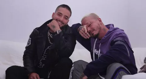 Reunión entre Maluma y J Balvin ilusiona a sus seguidores 