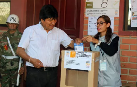 Evo Morales logra un 35 % de respaldo en las primarias en Bolivia