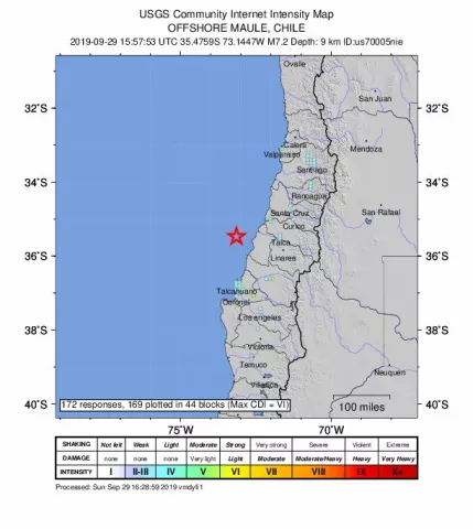 Sismo de 6.8 estremece varias regiones de Chile