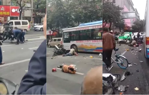 Al menos 5 muertos y 21 heridos tras chocar un autobús secuestrado en China