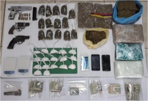 Droga, armas de fuego y dinero es el resultado de un allanamientos en David