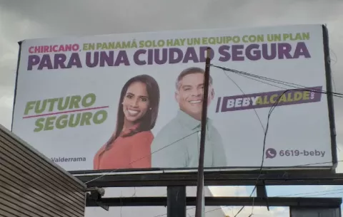 Califican de burla valla propagandística del "Beby" Valderrama colocada en David