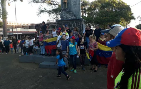 Manifestación de venezolanos en Chiriquí, apoyan al presidente interino Juan Guaidó 
