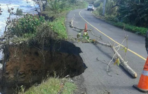 Dos lugares que pueden colapsar preocupa a las autoridades de Río Indio en Donoso
