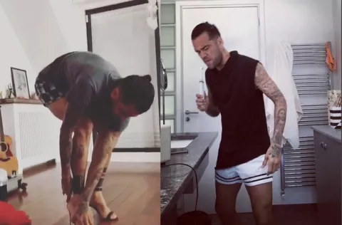 Dani Alves lo da todo en tacones y enciende las redes sociales