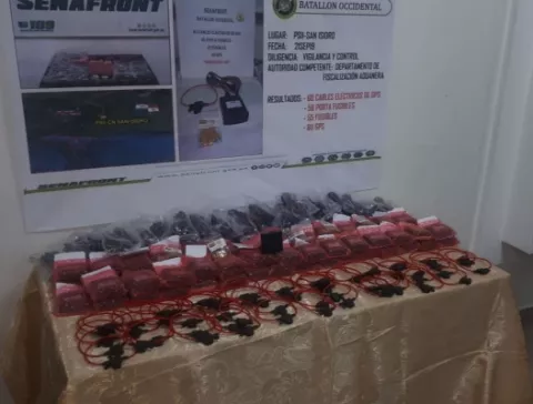 Decomisan equipos electrónicos y unas 60 unidades de GPS