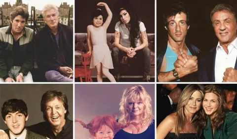 Famosos posan junto a sus 'yo' de  juventud 