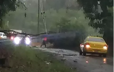 Lluvias ocasionan daños a residencia y afectación por caída de árbol en Chiriquí