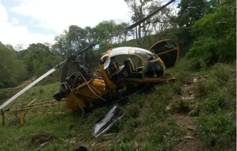 Helicóptero sufre percance en la comunidad de Soloy en Chiriquí