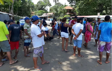 Protestan en Soná contra venta de vía de acceso a playa Santa Catalina