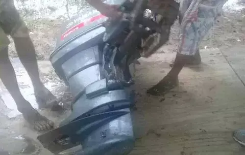 Recuperan motor fuera de borda hurtado en el distrito de Kusapin 