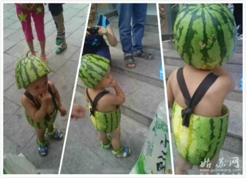 Hacen vestido de sandía para combatir el calor