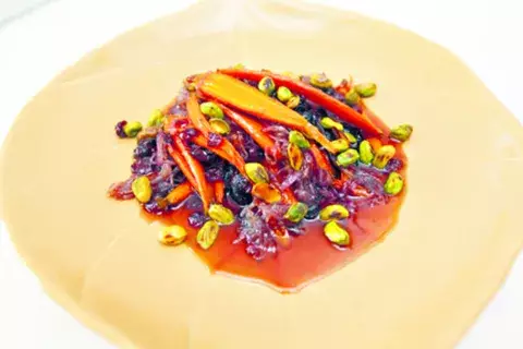 Zanahorias acarameladas con pistachos 