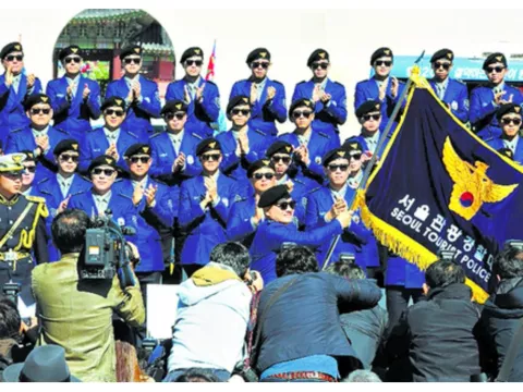Policías al mejor estilo de ‘Gangnam’