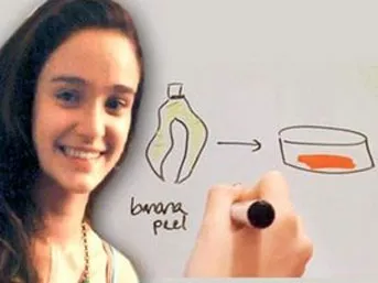 Una adolescente turca, premiada por producir plástico con cáscaras de plátano