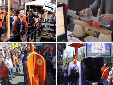 Compiten orinando en la calle y ganan premio