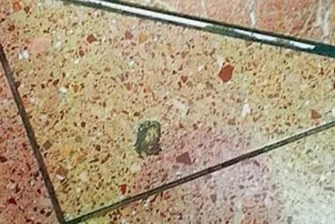 Descubren mancha con la forma de la cara de Jesús en una baldosa 
