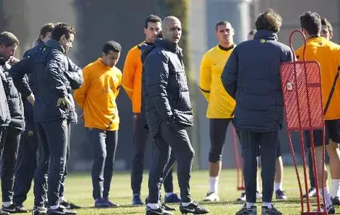 Un Barça al completo prepara el partido ante el Atlético de Madrid