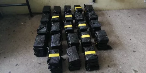 Incautan 115 paquetes de presunta droga en expreso Panamá-Costa Rica