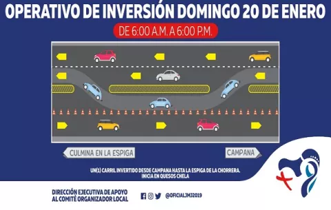 Inversión de carriles y cambios en ruta del metrobús durante la Prejornada y JMJ