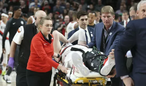 Jusuf Nurkic sufrió una terrorífica lesión en su pierna