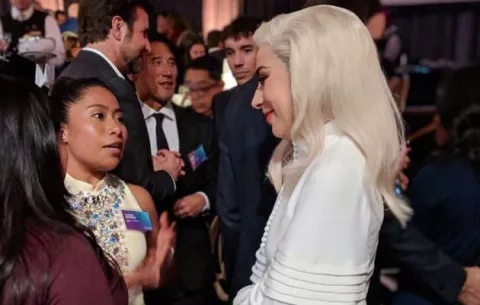 Por fin se encuentran Lady Gaga y Yalitza Aparicio