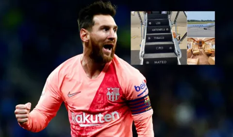 Lionel Messi y sus viajes en un lujoso jet privado