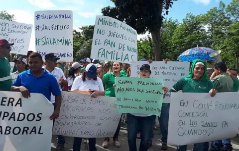 Trabajadores del proyecto minero Cerro Quema temen ser cesados