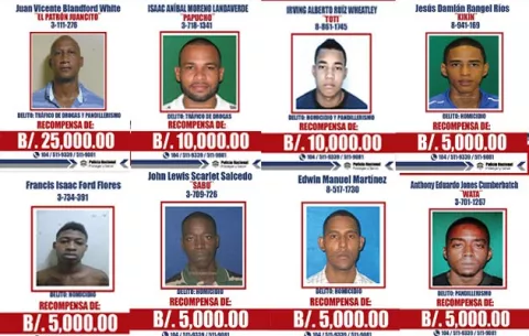 Policía Nacional ofrece más de $80 mil por homicidas, traficantes de droga y pandilleros