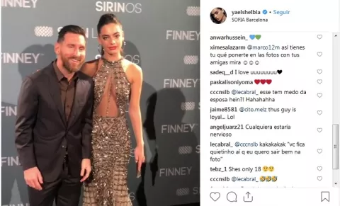 Messi no quiere líos y evita acercarse a una modelo