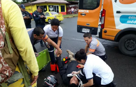 Motociclista sufre accidente de tránsito en Chiriquí 