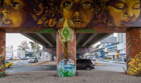 Mural con un toque ambiental