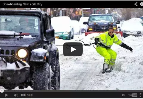 VIDEO: Snowboarding por las calles de Nueva York
