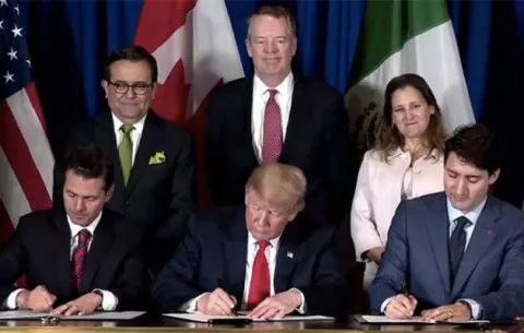 Trump, Peña Nieto y Trudeau aparcan la tensión y firman pacto comercial T-MEC