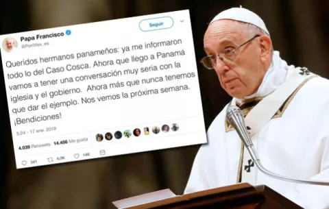 El sarcástico y paródico tuit del papa Francisco sobre el padre David Cosca