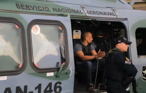 'Marshall' y 'El patrón' fueron trasladados en helicóptero hacia el penal de Punta Coco