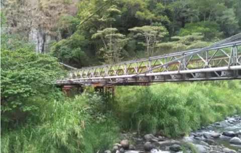 Será desmantelado el puente zarzo sobre el río Caldera en Boquete