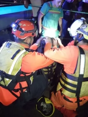 Ocho personas fueron recatadas ante la crecida del Río Fonseca en Soloy