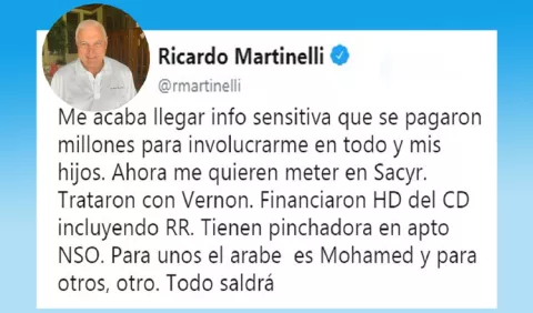 Ricardo Martinelli hace revelaciones