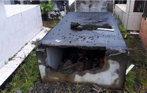 ¡Macabro! Se llevan el cráneo de un cadáver para ritos satánicos en Boquerón